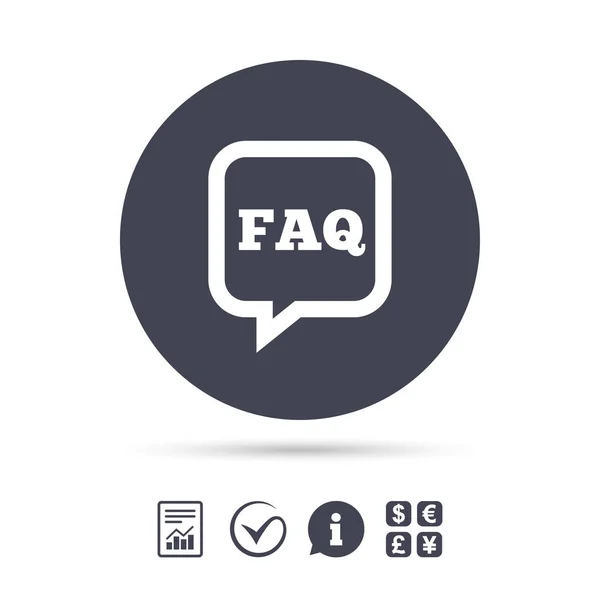 FAQ icono de información — Archivo Imágenes Vectoriales