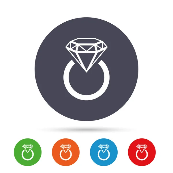 Ring with diamond icons — Stock Vector