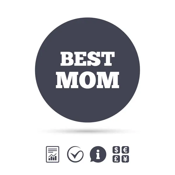 Best mom sign icon — Stock Vector
