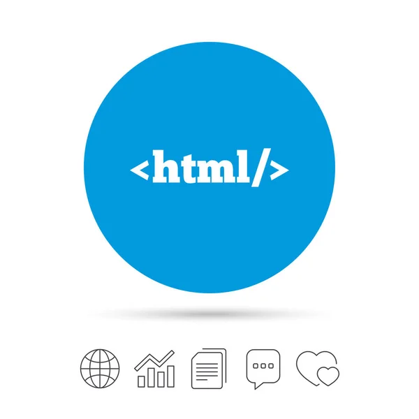 Html плоская икона — стоковый вектор