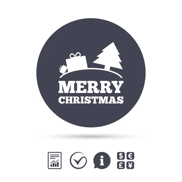 Buon Natale segno regalo icona — Vettoriale Stock