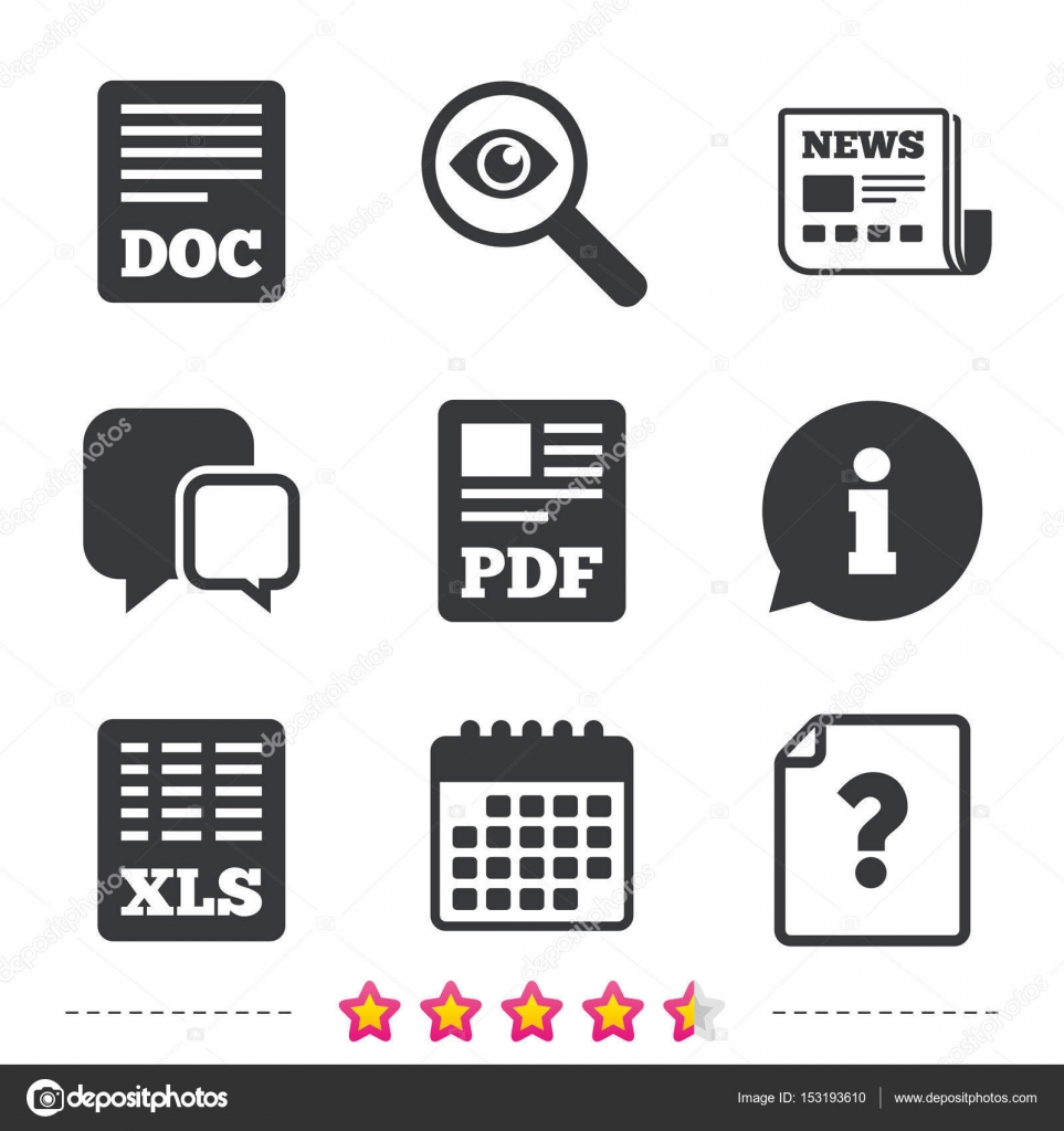 Conjunto de iconos de documento Vector de stock #153193610 de ©Blankstock, image size:963x1024