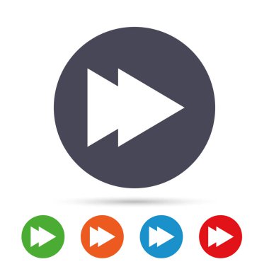 ok işareti simgesi. İleri düğmesi. 