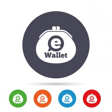 ewallet işareti simgesi. elektronik cüzdan sembolü.