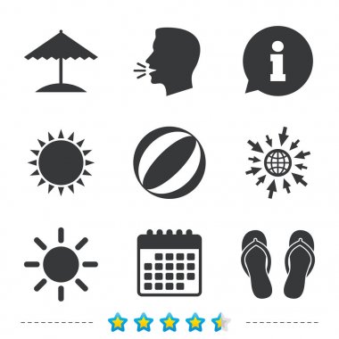 Beach Tatil simgeler