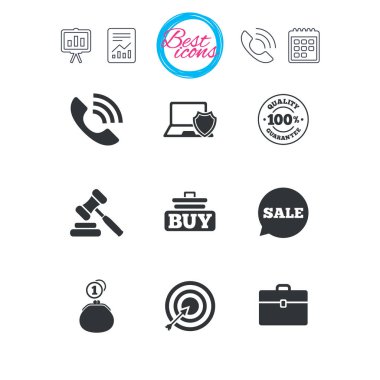 Online alışveriş, e-ticaret simgeleri.