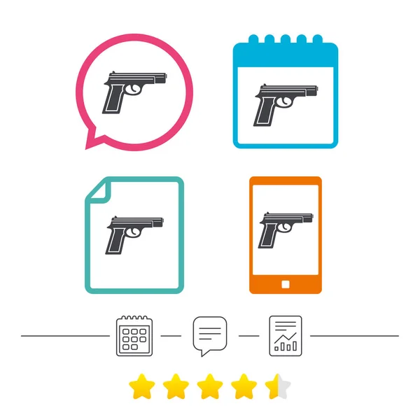 Gun sign icon. — Stock Vector