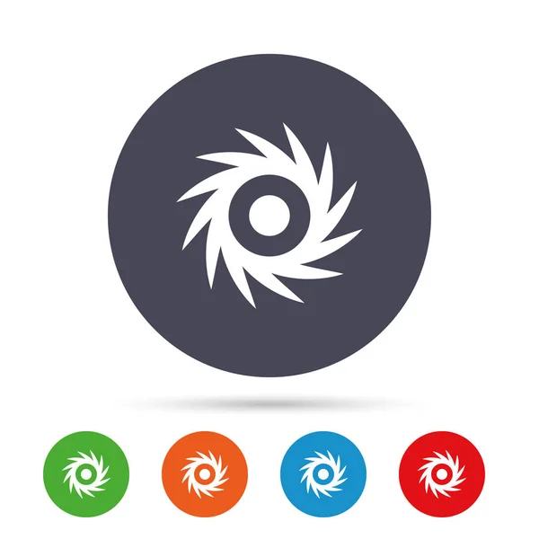 Sierra circular rueda icono — Vector de stock