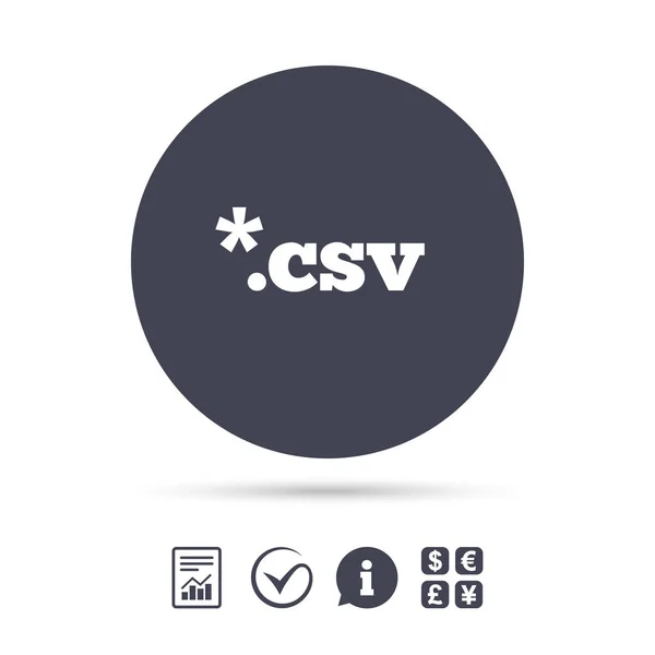 Simbol ekstensi berkas CSV - Stok Vektor
