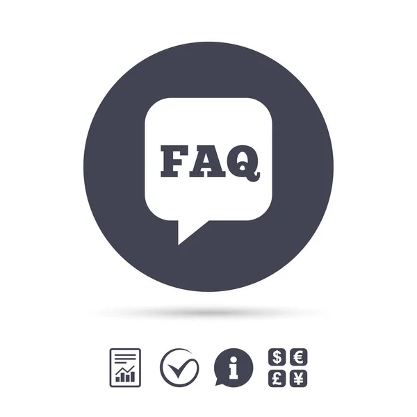 FAQ icono de información — Archivo Imágenes Vectoriales