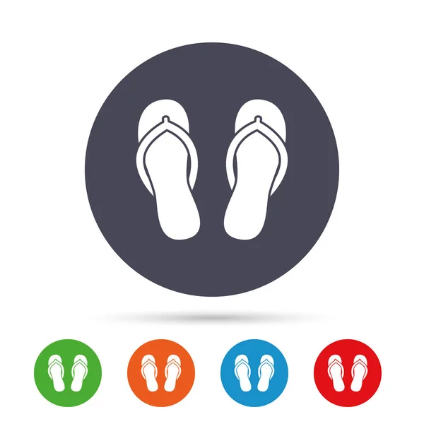 Flip-flops flat icon — Stock Vector