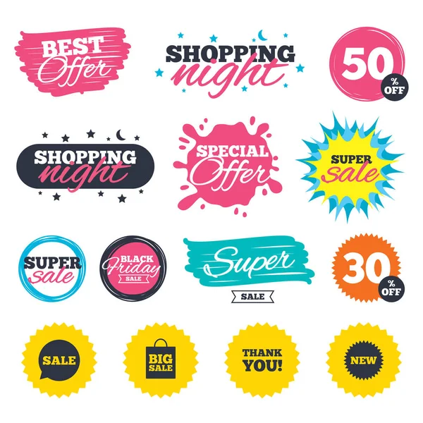 Sale speech bubble icons — Stock Vector