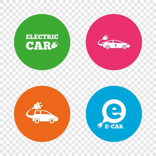 Electric car icons — Stock Vector