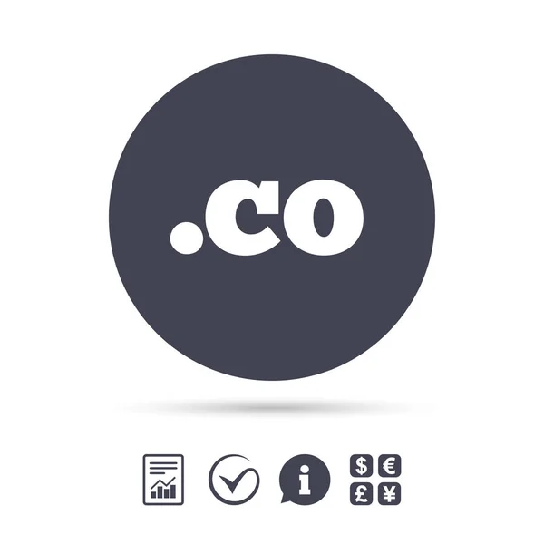 Domain CO sign icon — Stock Vector