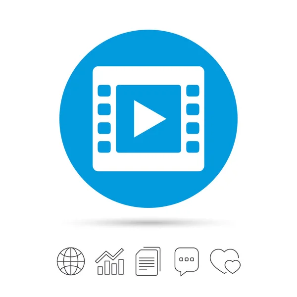 Signo de vídeo icono — Vector de stock