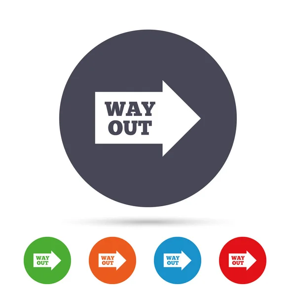 Way out right sign icon — Stock Vector