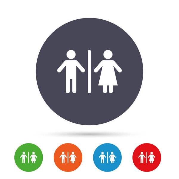 Значок знака WC. Символ туалета
.