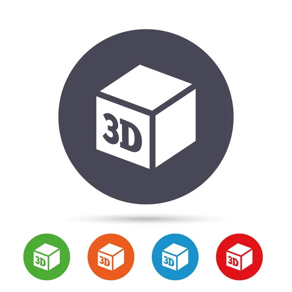 Icono de signo de impresión 3D — Archivo Imágenes Vectoriales