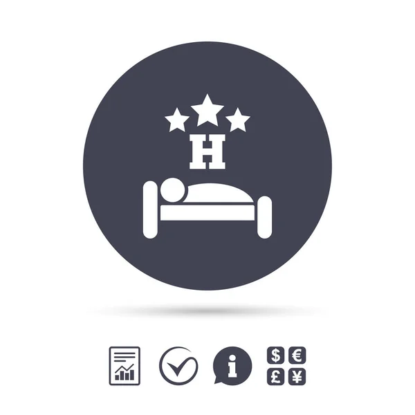 Three star Hotel sign icon — Stock Vector