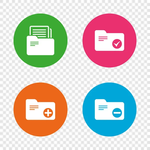 Accounting binders icons. Add document symbol. — Stock Vector