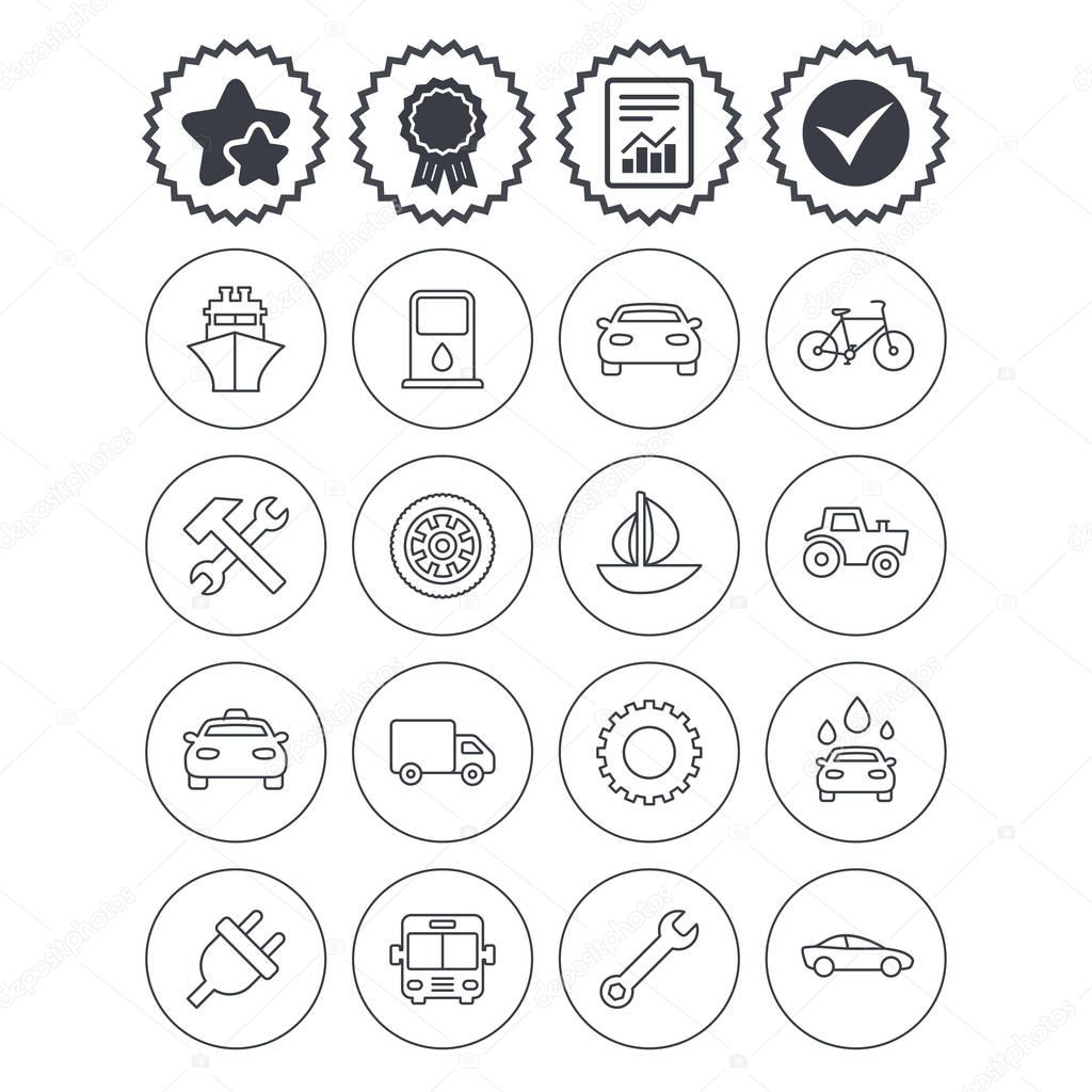 Transport, services icons. 