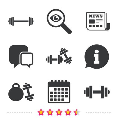Fitness sport symbols.
