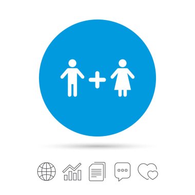 Erkek artı kadın. Aşık.