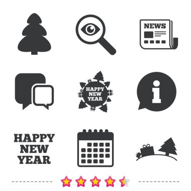 mutlu yeni yıl işareti. 