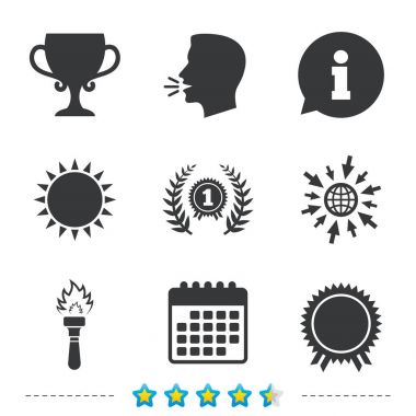 Birincilik Ödülü Kupası simgeler. 