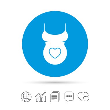 hamile kadın gömlek işareti simgesi. 