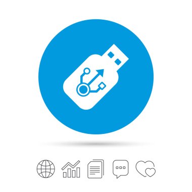 USB flash sürücü sopa sembolü.