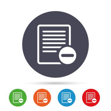 Silmek dosya belge simgesi.