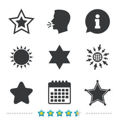 Star of David icons.  clipart