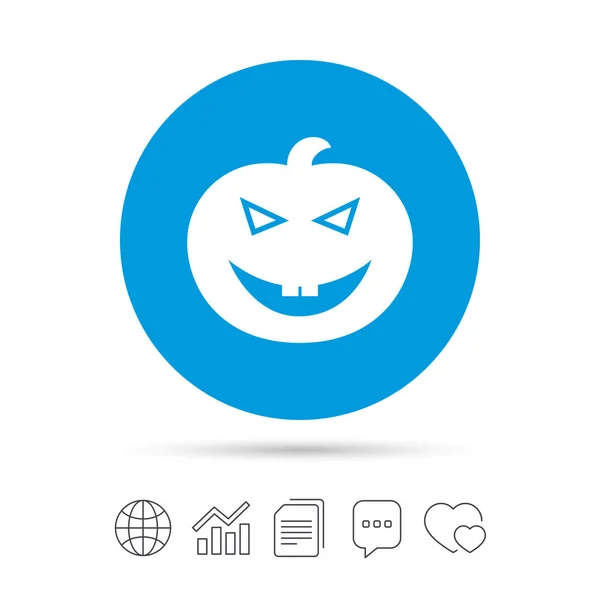Icône signe citrouille Halloween . — Image vectorielle
