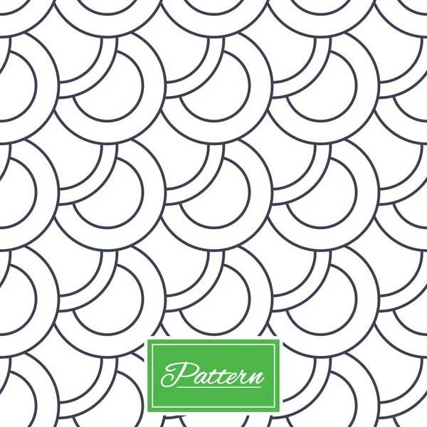 Cirklar strippad geometriska seamless mönster. — Stock vektor