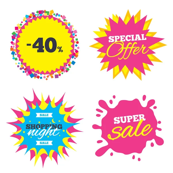 Discount sign icons. — Stock Vector