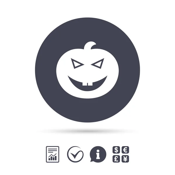 Halloween dynia znak ikona. — Wektor stockowy