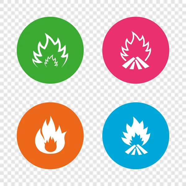 Fire flame icons — Stock Vector