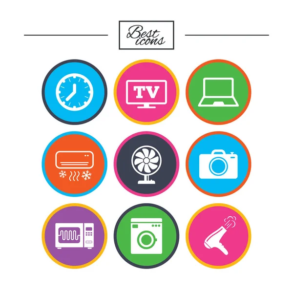 Eletrodomésticos, ícones do dispositivo . —  Vetores de Stock