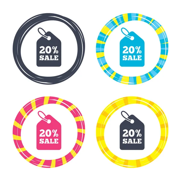 20 percent sale icons. — Stock Vector