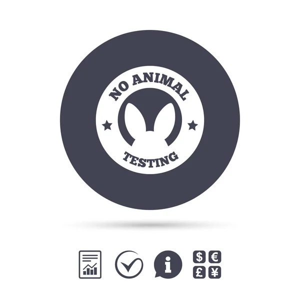 No animals testing sign icon — Stock Vector