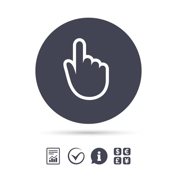 Hand cursor sign icon.