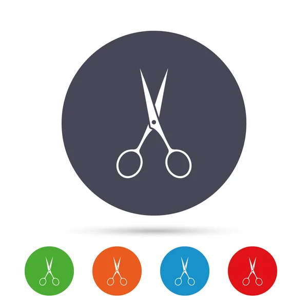 Scissors hairdresser sign icons — Stock Vector
