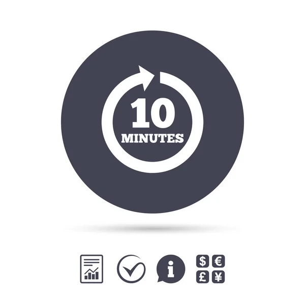 Cada 10 minutos signo icono . — Vector de stock