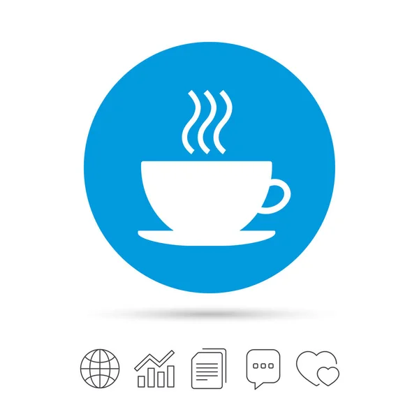 Icona segno tazza di caffè — Vettoriale Stock