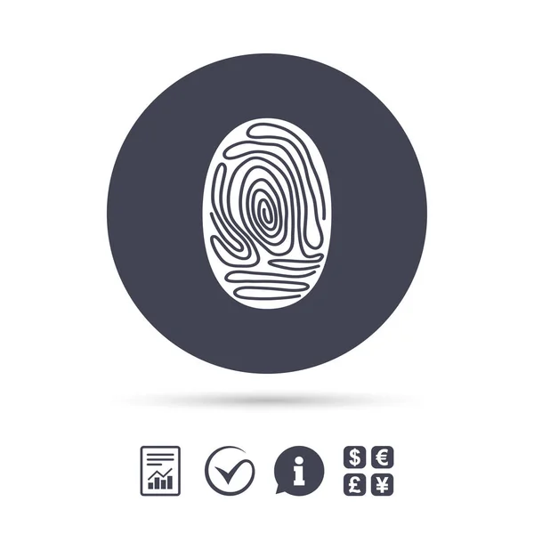 Fingerprint tecken ikonen. — Stock vektor