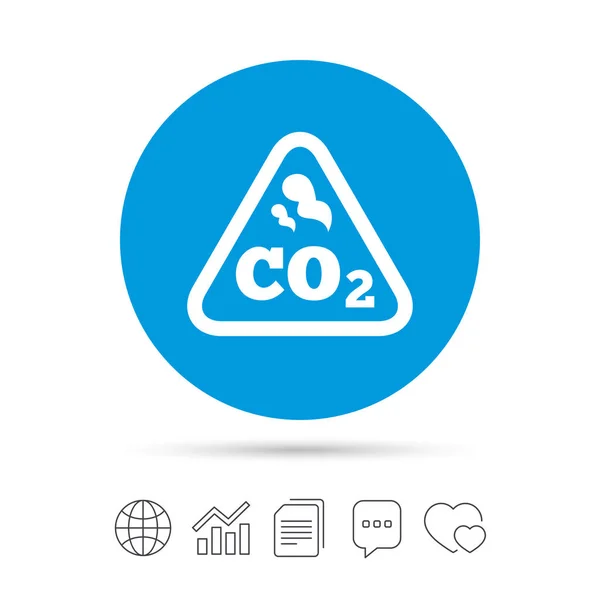 CO2 Dwutlenek węgla znak formula ikona. — Wektor stockowy