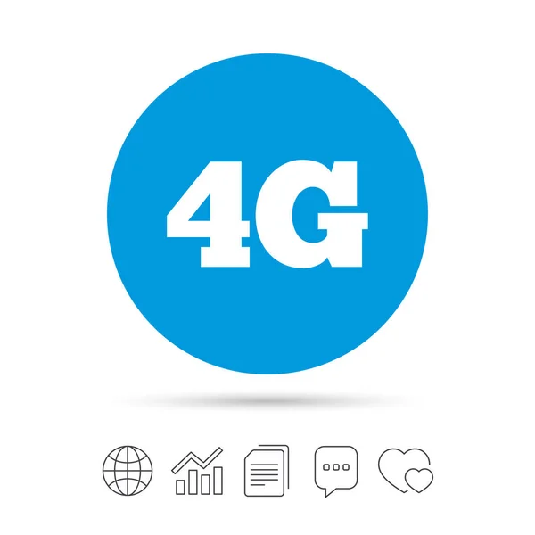 Segno 4G. Tecnologia delle telecomunicazioni mobili . — Vettoriale Stock
