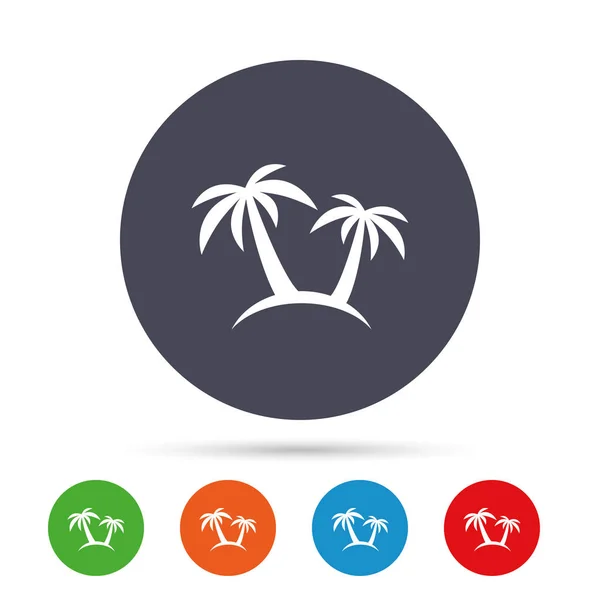 Palm Tree sign icon. Travel trip symbol. — Stock Vector