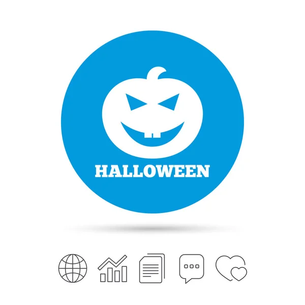 Ícone de sinal de abóbora Halloween . —  Vetores de Stock